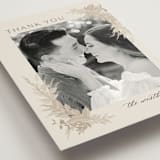 "Preserved Fall Botanicals" - Wedding Thank You Postcards in Linen by Erin Deegan - Detail