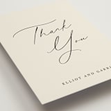 "Scripted Names" - Wedding Thank You Postcards in Ecru by Hooray Creative - Detail