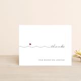 "Love Connection" - Wedding Thank You Postcards in Red Hot by Kim Dietrich Elam - Front