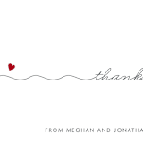 "Love Connection" - Wedding Thank You Postcards in Red Hot by Kim Dietrich Elam - Detail