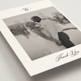 "Dotted Classic" - Wedding Thank You Postcards in Hydrangea by Carolyn MacLaren - Detail