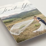 "Modern Vintage" - Wedding Thank You Postcards in Jade by Emily Betts - Detail