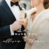 "Perspective" - Wedding Thank You Postcards in Noir by Kimberly FitzSimons - Detail