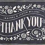 "Alabaster Florals" - Wedding Thank You Postcards in Slate by Jennifer Wick - Detail