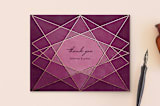 "Abstract Jewel" - Wedding Thank You Postcards in Amethyst by Rebecca Bowen - Front