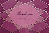 "Abstract Jewel" - Wedding Thank You Postcards in Amethyst by Rebecca Bowen - Detail