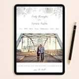 "Watercolor Floral" - Wedding Thank You Postcards in Fog by Jill Means - FREE Wedding Website