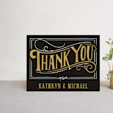 "Inked" - Wedding Thank You Postcards in Honey Bee by GeekInk Design - Front
