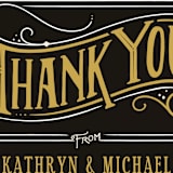"Inked" - Wedding Thank You Postcards in Honey Bee by GeekInk Design - Detail