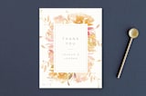 "Garden" - Wedding Thank You Postcards in Peach by Lori Wemple - Front