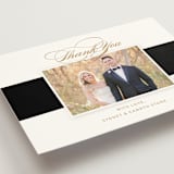 "Fashion District" - Wedding Thank You Postcards in Black Tie by Jill Means - Detail