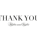 "Classic" - Wedding Thank You Postcards in Tuxedo by Lauren Chism - Detail