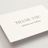 "Hepburn" - Wedding Thank You Postcards in Tuxedo by Megan Davis - Detail