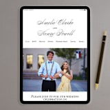 "Hepburn" - Wedding Thank You Postcards in Tuxedo by Megan Davis - FREE Wedding Website