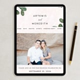 "Cacti" - Wedding Thank You Postcards in Rose Crystal by Cass Loh - FREE Wedding Website