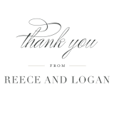 "Classical" - Wedding Thank You Postcards in Taupe by Jessica Williams - Detail