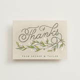 "Rustic Love" - Wedding Thank You Postcards in Parchment by GeekInk Design - Front