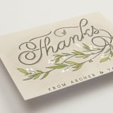 "Rustic Love" - Wedding Thank You Postcards in Parchment by GeekInk Design - Detail
