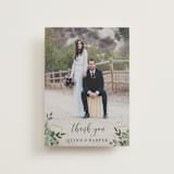 "Succulent Surround" - Wedding Thank You Postcards in Cloud by Susan Moyal - Front