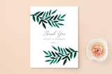 "Painted Greenery" - Wedding Thank You Postcards in Evergreen by Katharine Watson - Front