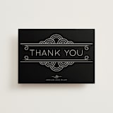 "Deco Nouveau" - Wedding Thank You Postcards in Cream by GeekInk Design - Front