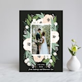 "Blooming Bouquet" - Wedding Thank You Postcards in Charcoal by Alethea and Ruth - Front