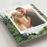 "Into the Woods" - Wedding Thank You Postcards in Forest by Elly - Detail
