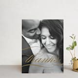 "divine" - Wedding Thank You Postcards in Gilded Gold by Jennifer Postorino - Front