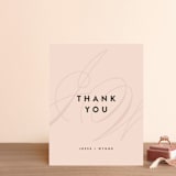 "Twirl Monogram A" - Wedding Thank You Postcards in Blush by Ariel Rutland - Front