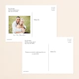"Twirl Monogram A" - Wedding Thank You Postcards in Blush by Ariel Rutland - Back of Card