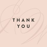 "Twirl Monogram A" - Wedding Thank You Postcards in Blush by Ariel Rutland - Detail