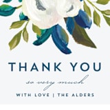 "Our Something Blue" - Wedding Thank You Postcards in Ocean by AK Graphics - Detail