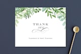 "Leafy ampersand" - Wedding Thank You Postcards in Mint Leaf by Jennifer Wick - Front