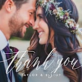 "Effervescent" - Wedding Thank You Postcards in Blush by Kristie Kern - Detail