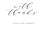 "Simple Elegance" - Wedding Thank You Postcards in Tuxedo by Phrosné Barwood - Detail