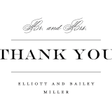 "Downtown" - Wedding Thank You Postcards in Onyx by Lauren Chism - Detail