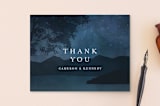 "Coastal Nights" - Wedding Thank You Postcards in Midnight by Kelly Schmidt - Front