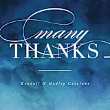 "Indigo Sea" - Wedding Thank You Postcards in Ocean by Kelly Schmidt - Detail