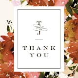 "Eden" - Wedding Thank You Postcards in Poinsettia by Lori Wemple - Detail