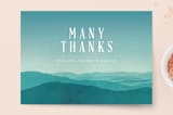"Misty Mountain Range" - Wedding Thank You Postcards in Sky by Kelly Schmidt - Front