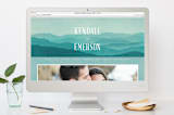 "Misty Mountain Range" - Wedding Thank You Postcards in Sky by Kelly Schmidt - FREE Wedding Website