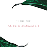"Mod Palm" - Wedding Thank You Postcards in Pearl by Erin Hodges - Detail