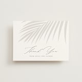 "Faded Palm" - Wedding Thank You Postcards in Mist by Lauren Chism - Front