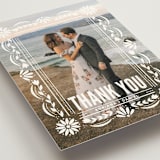 "Pretty Picado" - Wedding Thank You Postcards in Sunshine by Jessie Steury - Detail