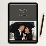 "And here we are" - Wedding Thank You Postcards in Marble by Lea Delaveris - FREE Wedding Website