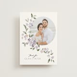 "Sweeping Vine" - Wedding Thank You Postcards in Periwinkle by Itsy Belle Studio - Front