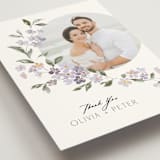 "Sweeping Vine" - Wedding Thank You Postcards in Periwinkle by Itsy Belle Studio - Detail