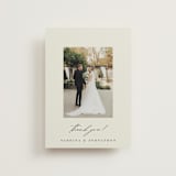 "Softly Swept" - Wedding Thank You Postcards in Ivory by Carolyn Nicks - Front