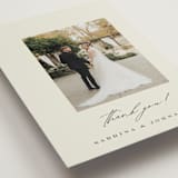 "Softly Swept" - Wedding Thank You Postcards in Ivory by Carolyn Nicks - Detail