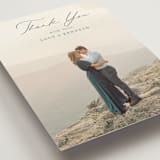 "Mountainview" - Wedding Thank You Postcards in Pewter by Sarah Brown - Detail